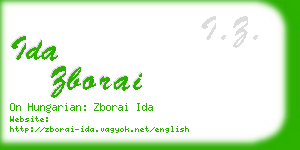 ida zborai business card